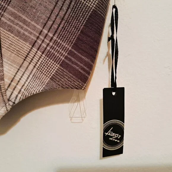 Liberty Love Juniors Corset Crop Top Plaid Purple Sleeveless Size M New with Tag - Picture 6 of 11